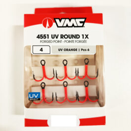 VMC Hameçons triple 4551 UV Round Orange